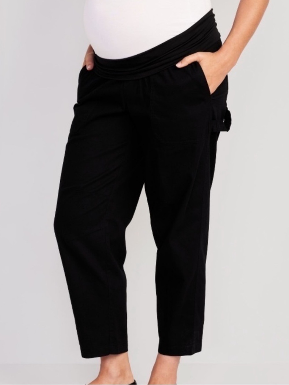 Old Navy Maternity Black Cargo Utility Pants size M